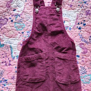 Joe Fresh Pink corduroy Dungaree - Size small kids - like new!